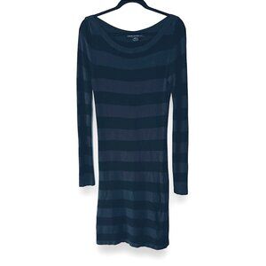 French Connection Striped Lightweight Stretchy Sweater Dress